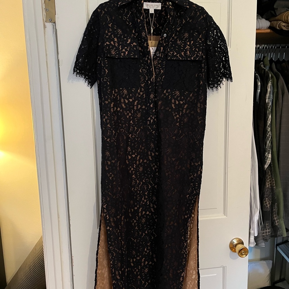 Michael Kors Collection - NWT size 4 lace navy dress